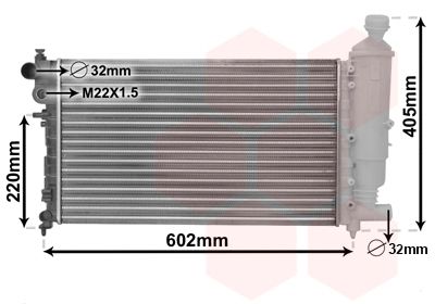VAN WEZEL Радиатор, охлаждение двигателя 40002216